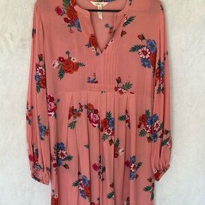 Matilda Jane Pink Long Sleeve Sundress with V-Neck